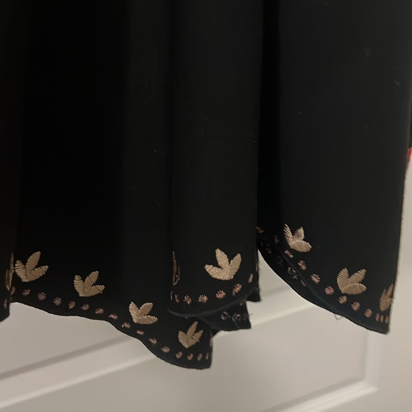 Nygard Collection embroidered black maxi skirt boho SZ 16 wool blend career - Picture 3 of 16